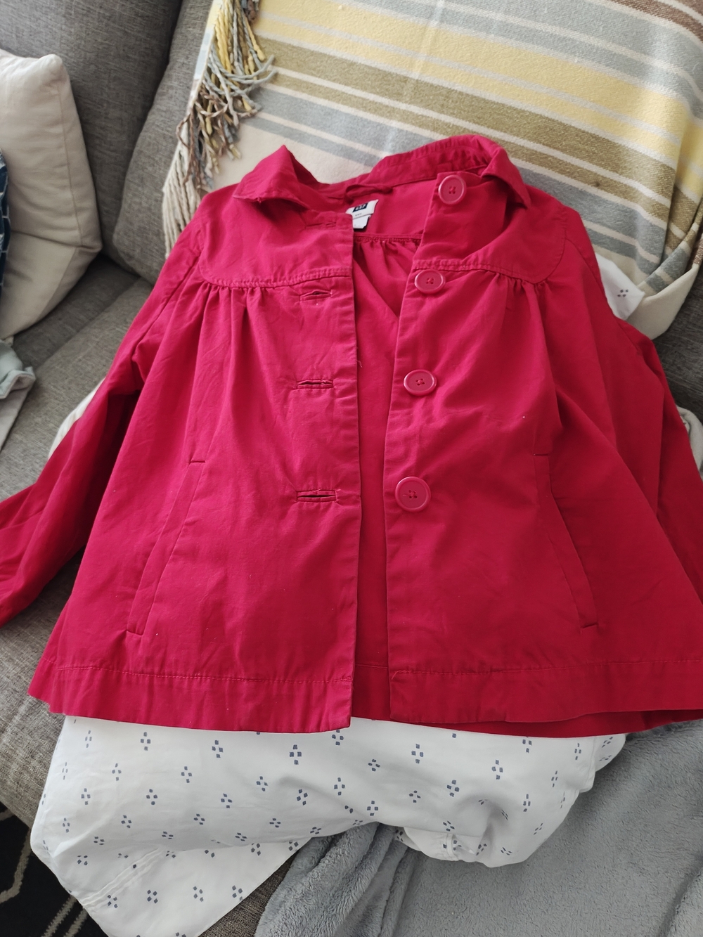 GAP Red Button-Front Women Jacket